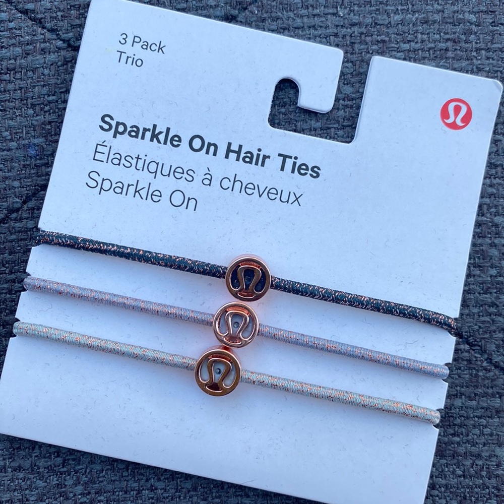 Lululemon Sparkle On Hair Ties